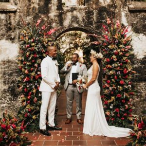 celebrity wedding dj mixing and MC’ing at a luxury reception